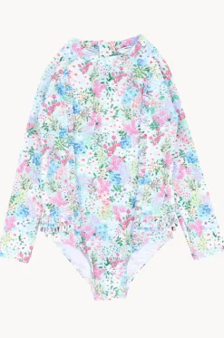 Girls Lula Long Sleeve Sunsuit|Minihaha New
