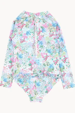 Girls Lula Long Sleeve Sunsuit|Minihaha New