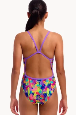 Girls Mess Match Single Strap One Piece|Funkita