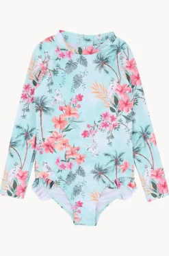 Girls Milana Long Sleeve Sunsuit|Minihaha Discount