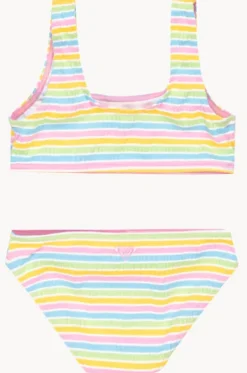 Girls Mirage Stripe Bralette Set|Roxy Hot