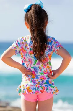 Girls Miss Leilani Short Sleeve Suntop Set|Salty Ink Hot