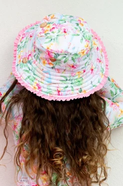 Girls Miss Vacay Reversible Sunhat|Salty Ink Hot