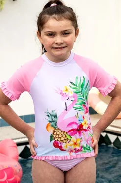 Girls Miss Vacay Short Sleeve Suntop Set|Salty Ink Discount