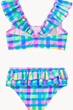 Girls Picnic Check Crop Set|Milky Clearance
