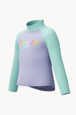 Girls Print Long Sleeve Suntop|Speedo New