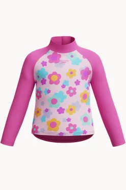 Girls Print Long Sleeve Suntop|Speedo Hot