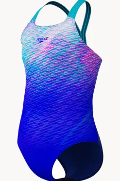 Girls Print Placement Powerback One Piece|Speedo Sale