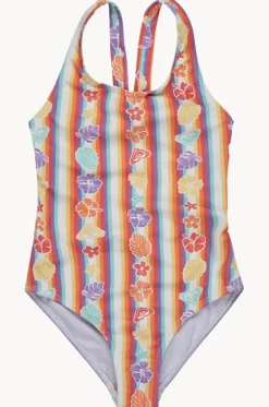 Girls Bay Stripe One Piece|Roxy Online