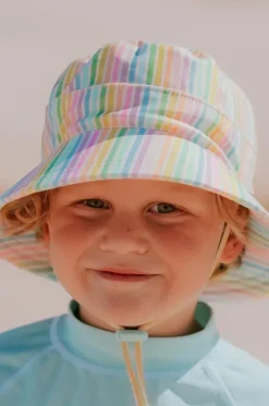 Girls Rainbow Classic Bucket Sunhat|Bedhead Clearance