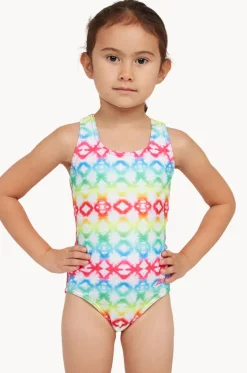 Girls Rainbow Haze Action Back One Piece|Zoggs Hot