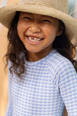 Girls Seaside Gingham Sunsuit|Snapper Rock Clearance