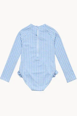 Girls Seaside Gingham Sunsuit|Snapper Rock Clearance
