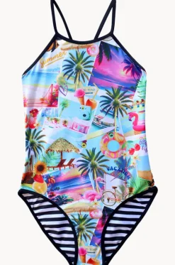 Girls Summer Vacay Reversible One Piece|Salty Ink Outlet
