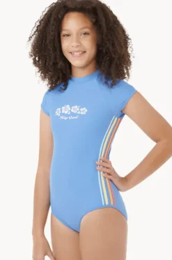 Girls Surf Revival Short Sleeve Sunsuit|Rip Curl Clearance