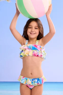 Girls Surrealism Frill Crop Set|Seafolly Girls Clearance