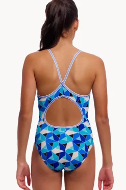 Girls Tetra Tonic Diamond Back One Piece|Funkita New