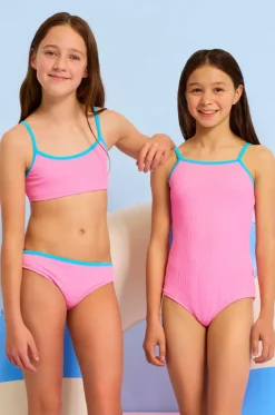 Girls Textured Contrast One Piece|Seafolly Girls Outlet