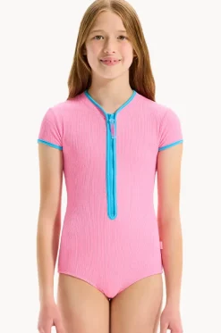 Girls Textured Contrast Sunsuit|Seafolly Girls Outlet