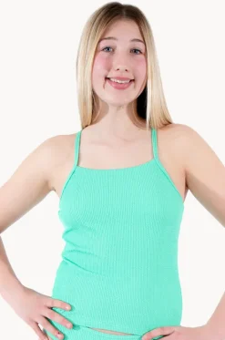 Girls Textured Scoop Tankini Separate|Base Swim Best