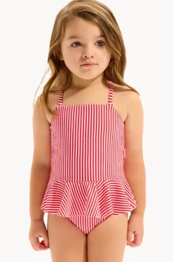 Girls Textured Stripe One Piece|Seafolly Girls Outlet