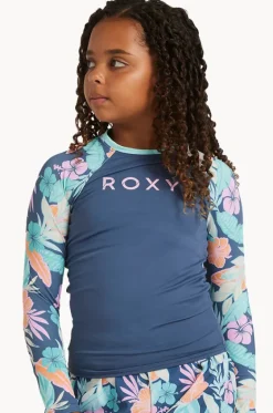 Girls Tropical Active Long Sleeve Suntop|Roxy Best