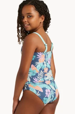 Girls Tropical Active Tankini Set|Roxy Clearance