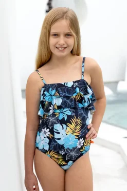 Girls Tropicana Frill Tube One Piece|Salty Ink Clearance