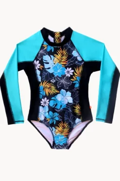 Girls Tropicana Long Sleeve Sunsuit|Salty Ink Outlet