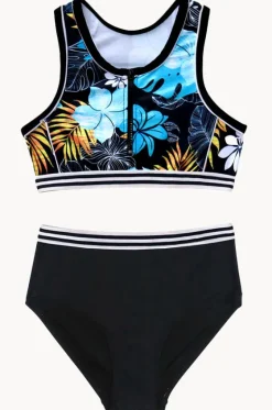 Girls Tropicana Zip Crop Set|Salty Ink