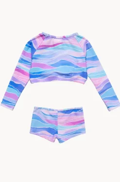 Girls Water Hues Crop Suntop Set|Snapper Rock