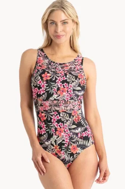 Hamilton Mesh High Neck One Piece|Jantzen New