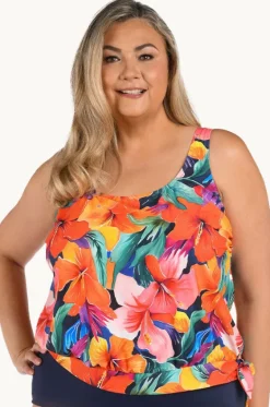 Hibiscus Honey Blouson Tankini Separate +|Maxine Hot