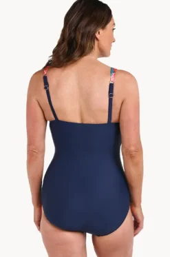 Hibiscus Honey Wrap Front One Piece|Maxine Discount