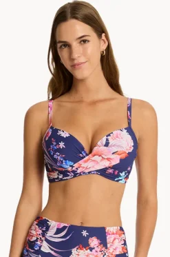 Indochine D/DD Cup Cross Front Bra|Sea Level Discount