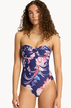 Indochine Twist Bandeau One Piece|Sea Level Clearance