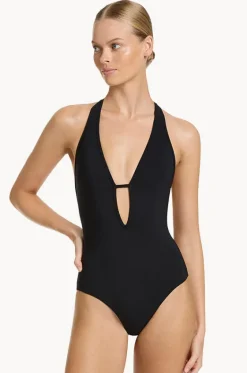 et Lace Back Plunge One Piece|Jets Best