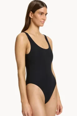 et Scoop Neck High Leg One Piece|Jets Hot