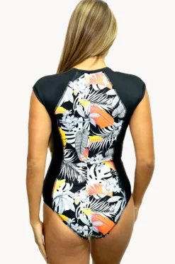 Kailani Reef Short Sleeve Sunsuit|Salty Ink New