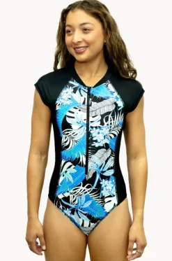 Kailani Reef Short Sleeve Sunsuit|Salty Ink New