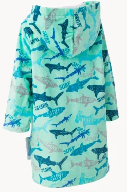 Kids Sharky Hooded Towelling Robe 3-5Y|Back Beach Co Sale