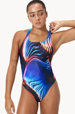Lava Blur Printed Leaderback One Piece|Speedo Sale