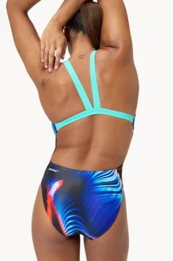 Lava Blur Printed Leaderback One Piece|Speedo Sale