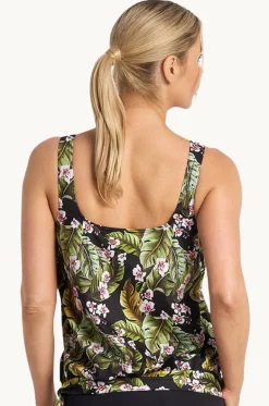 Leafique Scoop Blouson Tankini Separate|Poolproof Clearance
