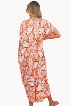 Leaves Frilled Toga Dress|Sundrenched Outlet