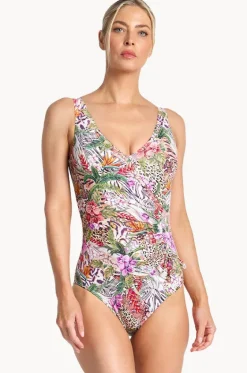 Lilymaze Gathered Surplice One Piece|Jantzen New