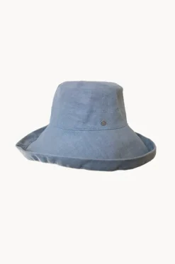 Linen Wide Brim Bucket Hat|Cherry Red Sale