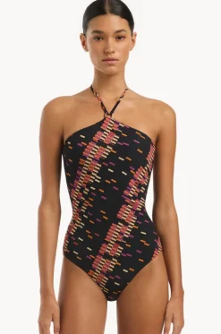 Lumiere High Neck Trim One Piece|Jets Online