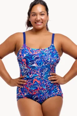 Mad Cat Scoop Neck One Piece|Funkita Sale