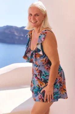 Mauritius Frill Swim Dress|Capriosca